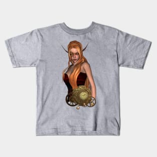 Steampunk women Kids T-Shirt